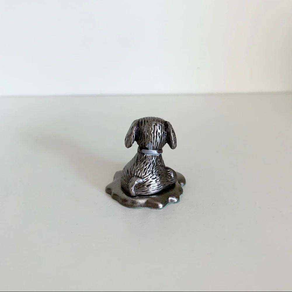 Vintage Girl Scout puppy solid metal statuette